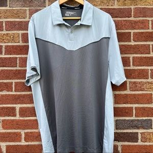 Nike Golf Tour Performance Men's Polo Shirt Dri-Fit Grey Short Sleeve Size XL